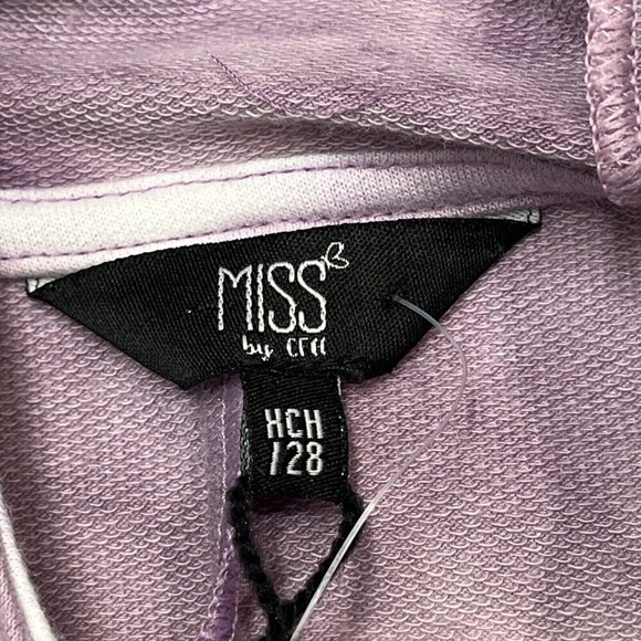 Miss Sweatshirt Dress Womens US 4 Purple Tie Dye Midi Hoodie Comfort Athleisure - Picture 8 of 10